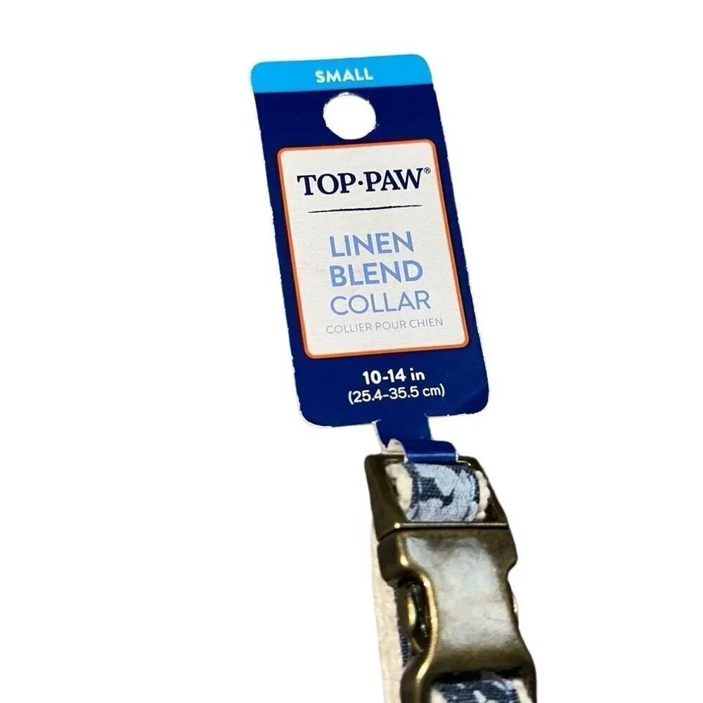 Brand new TOP-Paw Linen Blend blue floral Collar. Super cute. Size small (9.5